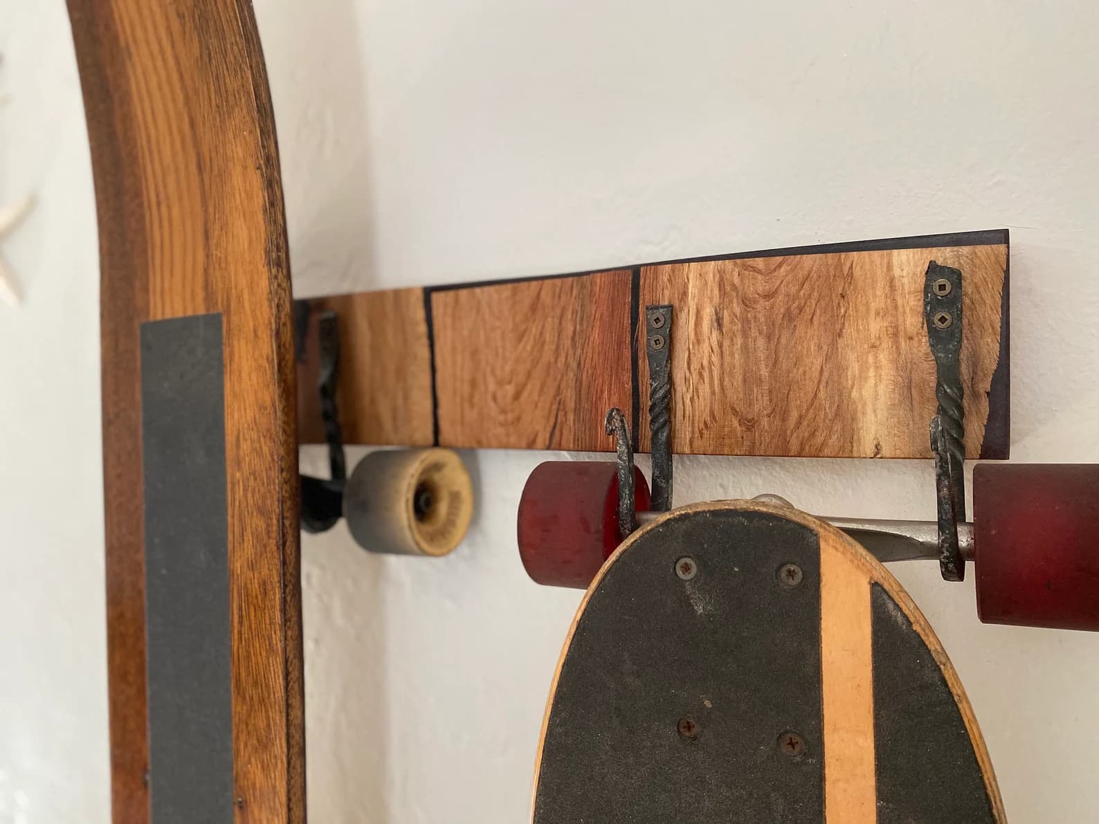 Wall Hanging Skateboard Rack Display by FloraBroFurnishings